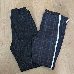 Zara Black and Plaid Pants Set